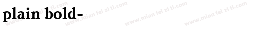 plain bold字体转换